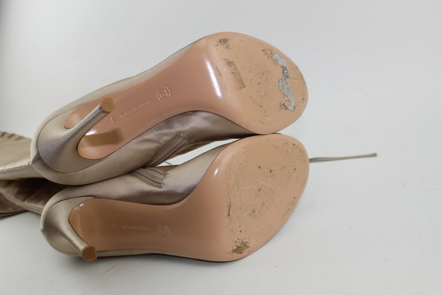 GIANVITO ROSSI MARIE SATIN BOOTS