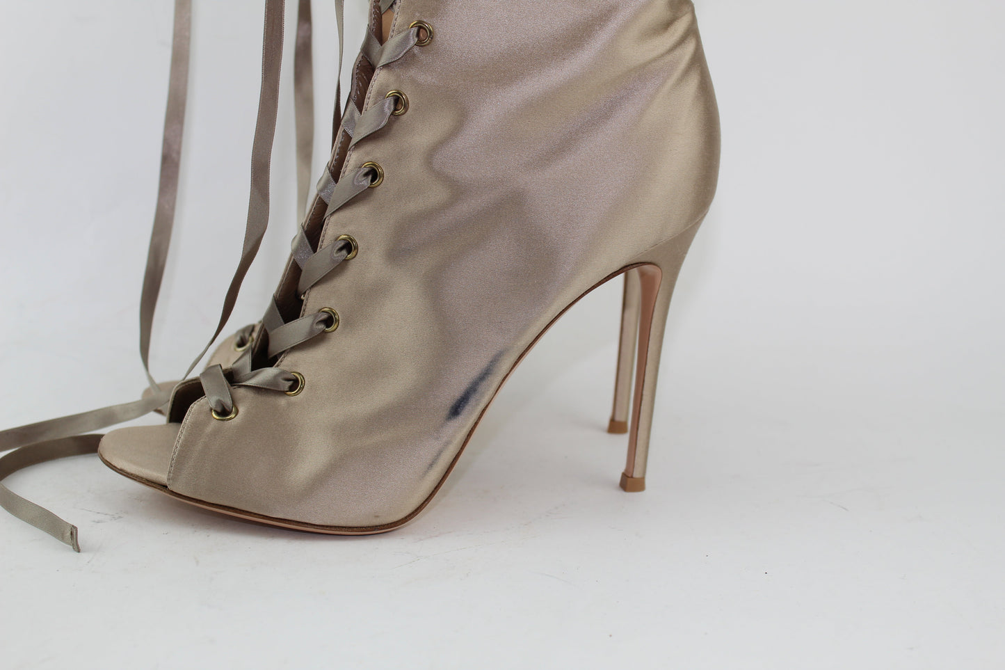 GIANVITO ROSSI MARIE SATIN BOOTS