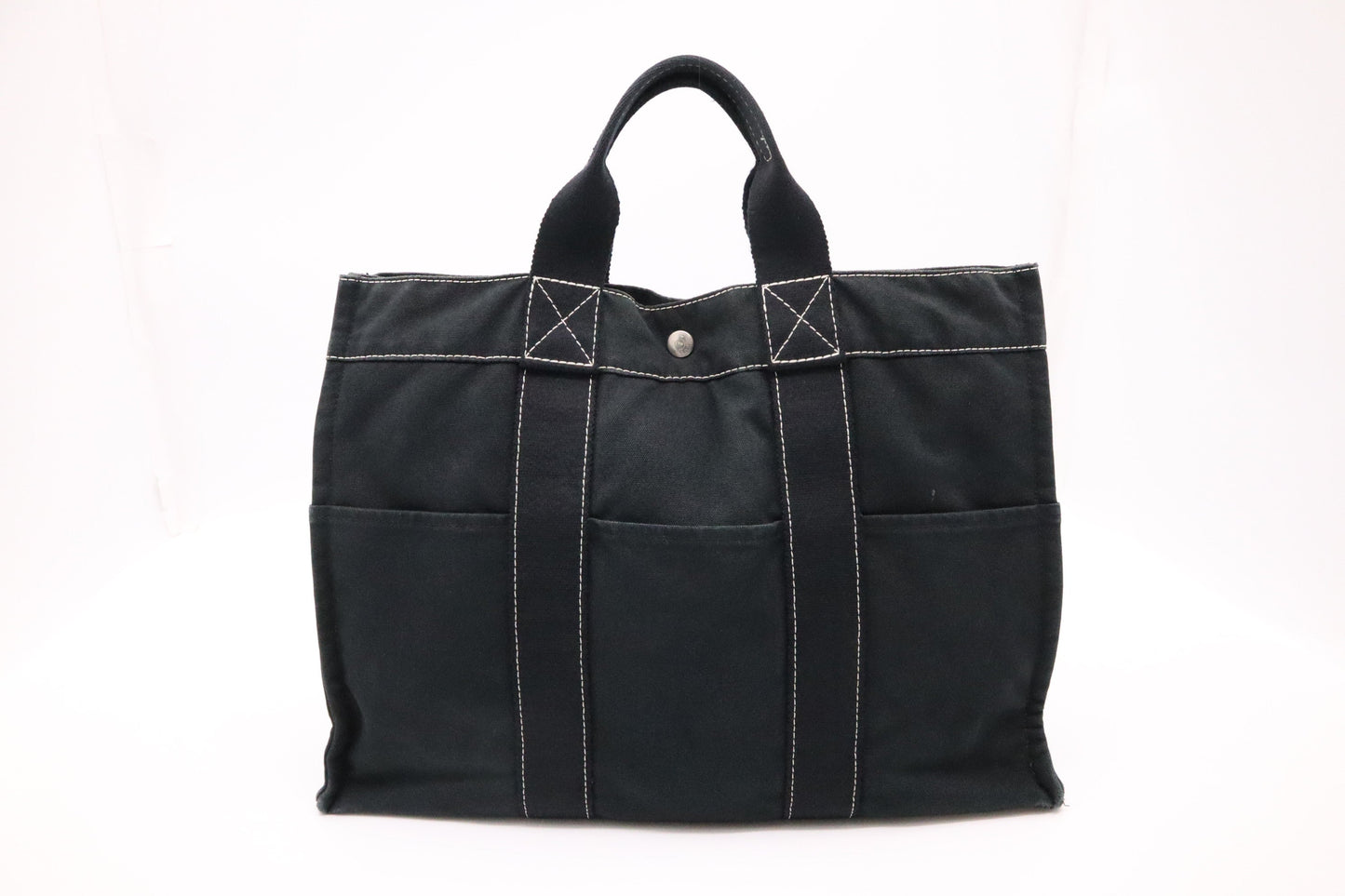 Hermes Fourre Tout MM in Black Canvas