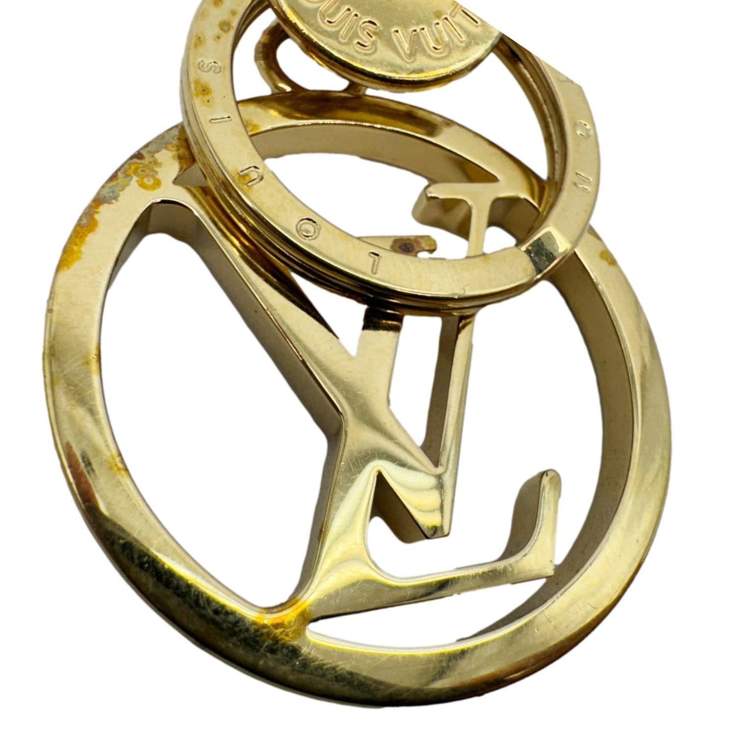 LOUIS VUITTON LV Circle Bag Charm & Key Holder Gold S00