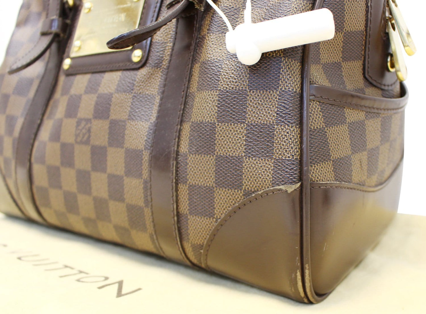 LOUIS VUITTON Damier Ebene Berkeley Satchel Bag