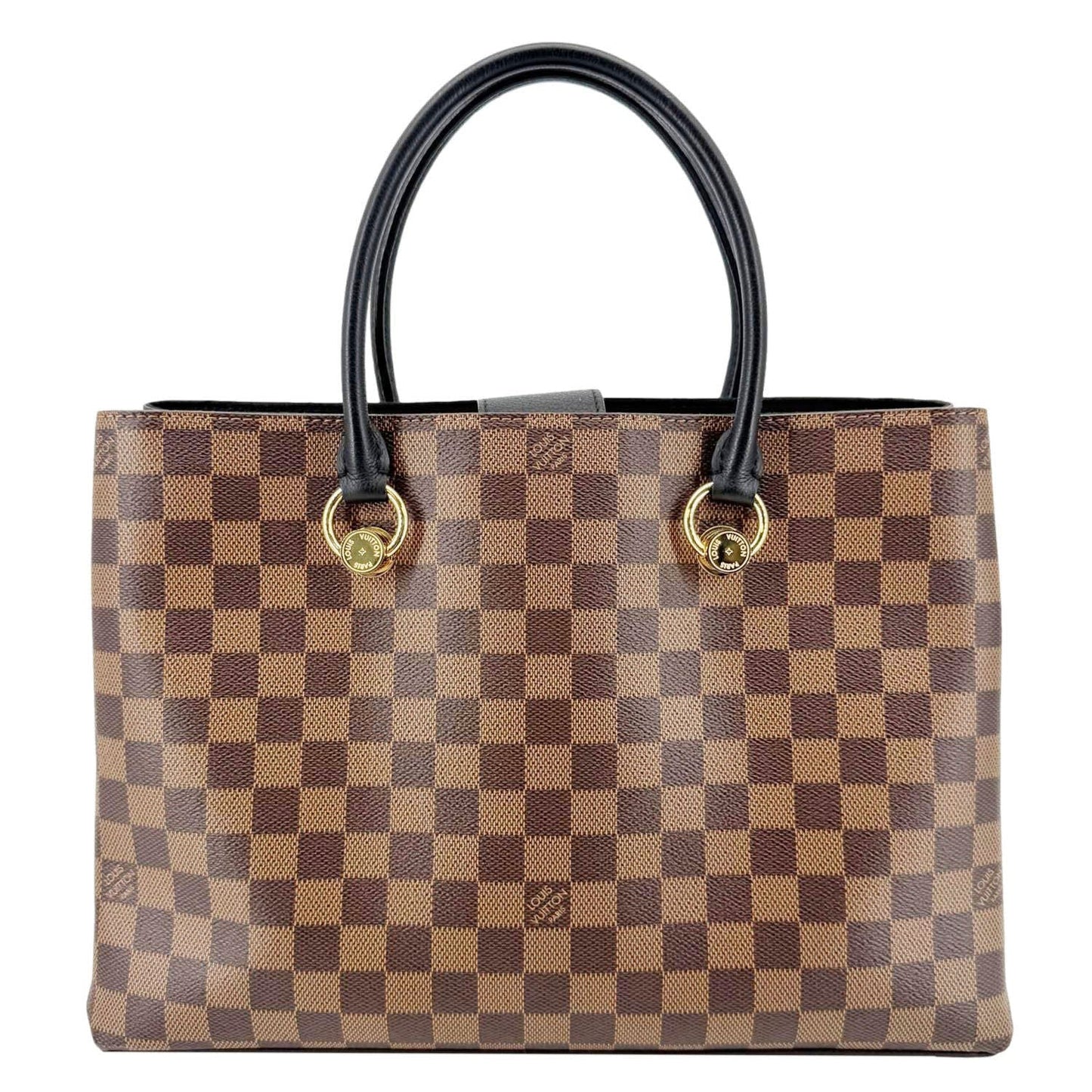 LOUIS VUITTON LV Riverside Damier Ebene Tote Bag Brown