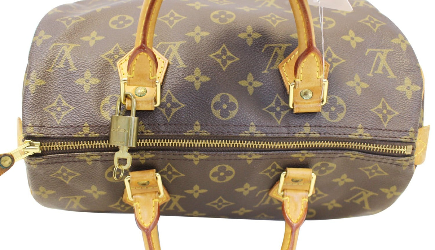 LOUIS VUITTON Monogram Canvas Speedy 30 Satchel Bag