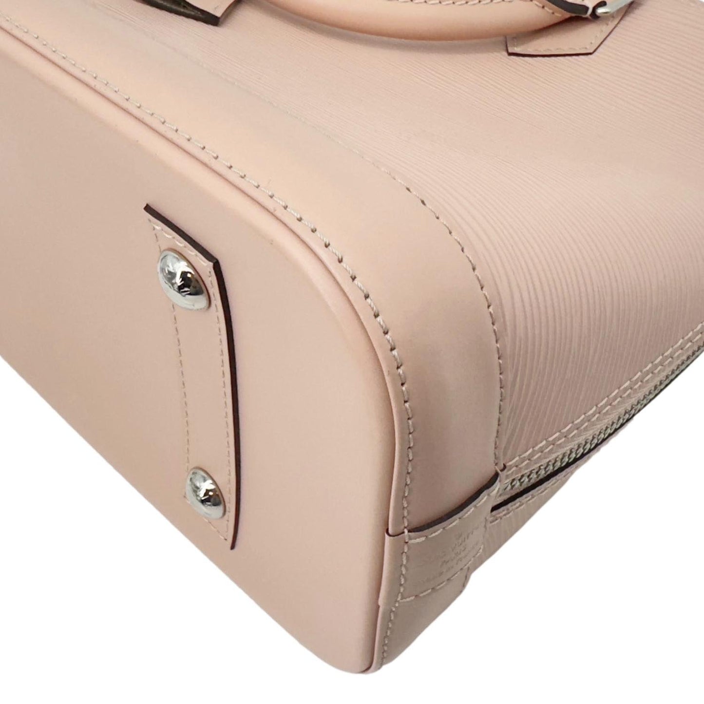 LOUIS VUITTON Alma PM Epi Leather Satchel Bag Pink