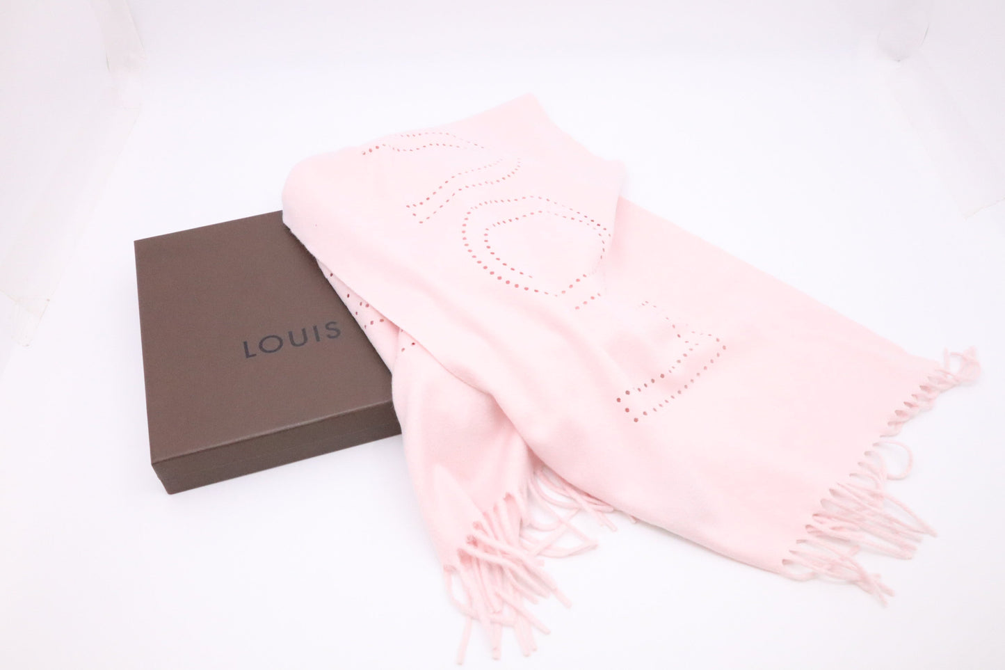 Louis Vuitton Perforated Scarf in Pink Cashmere