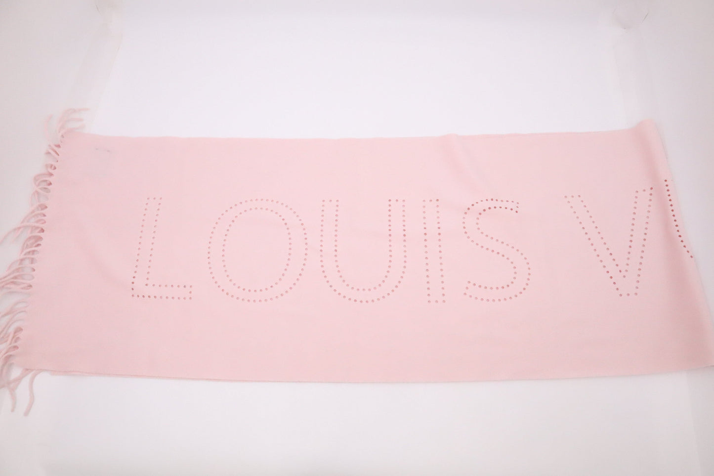 Louis Vuitton Perforated Scarf in Pink Cashmere