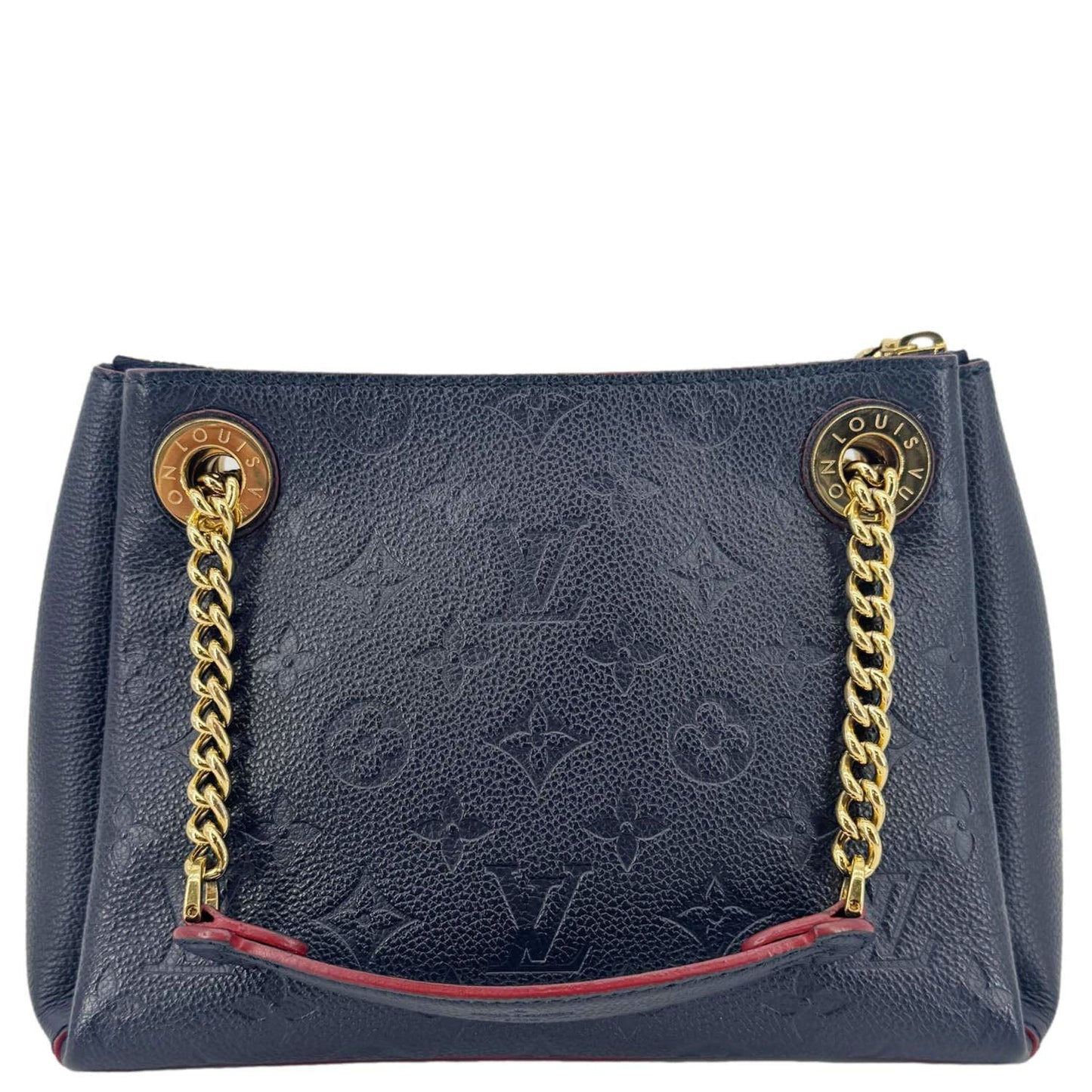 LOUIS VUITTON Surene BB Empreinte Leather Shoulder Bag Navy Blue