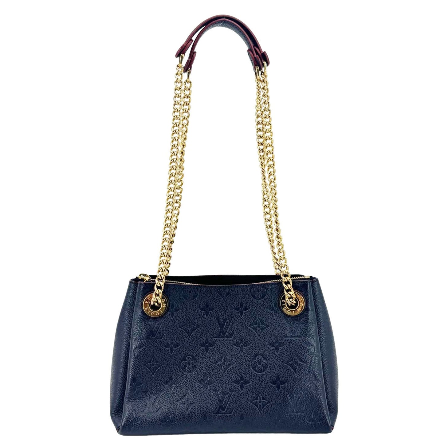 LOUIS VUITTON Surene BB Empreinte Leather Shoulder Bag Navy Blue