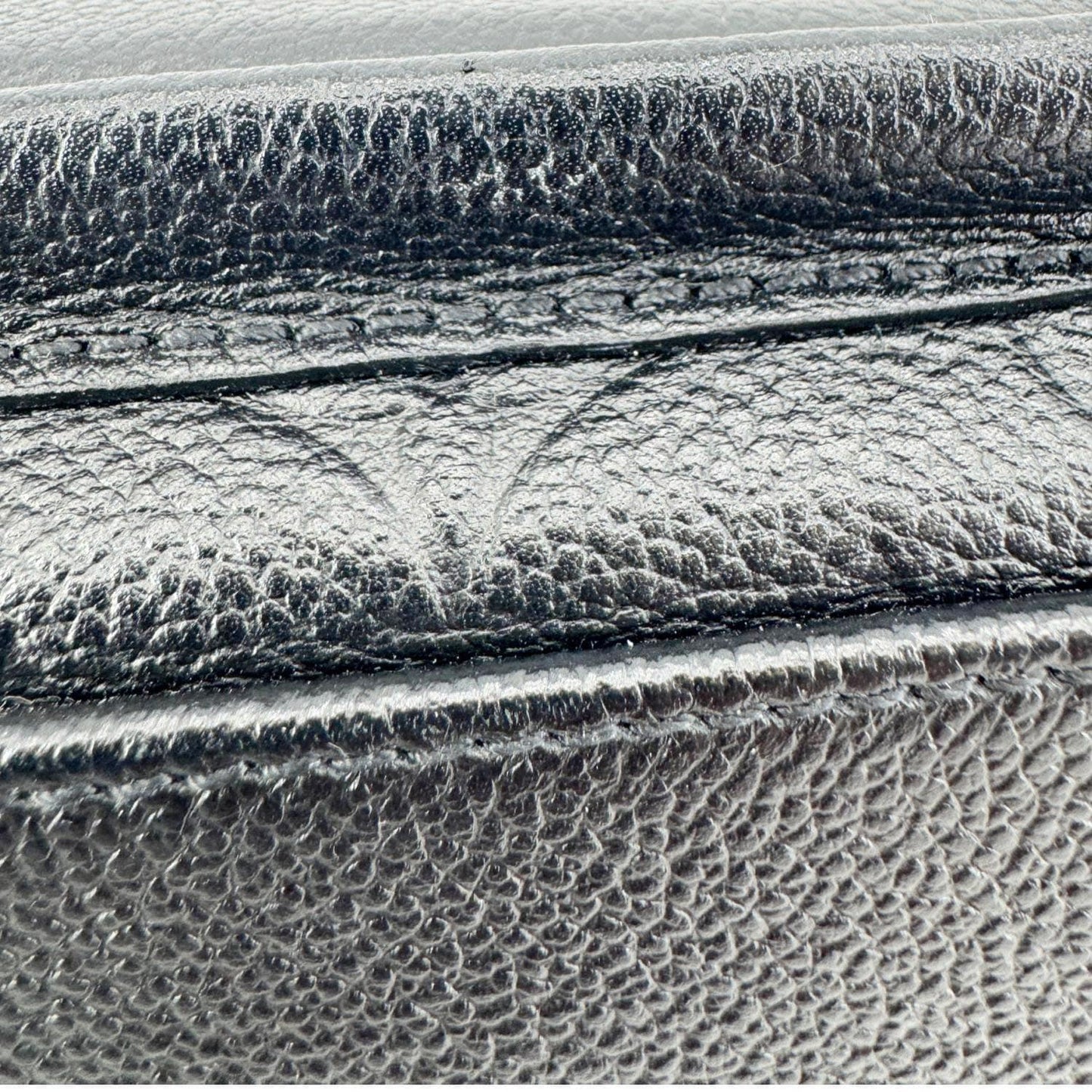 LOUIS VUITTON Marignan Empreinte Leather Shoulder Bag Black