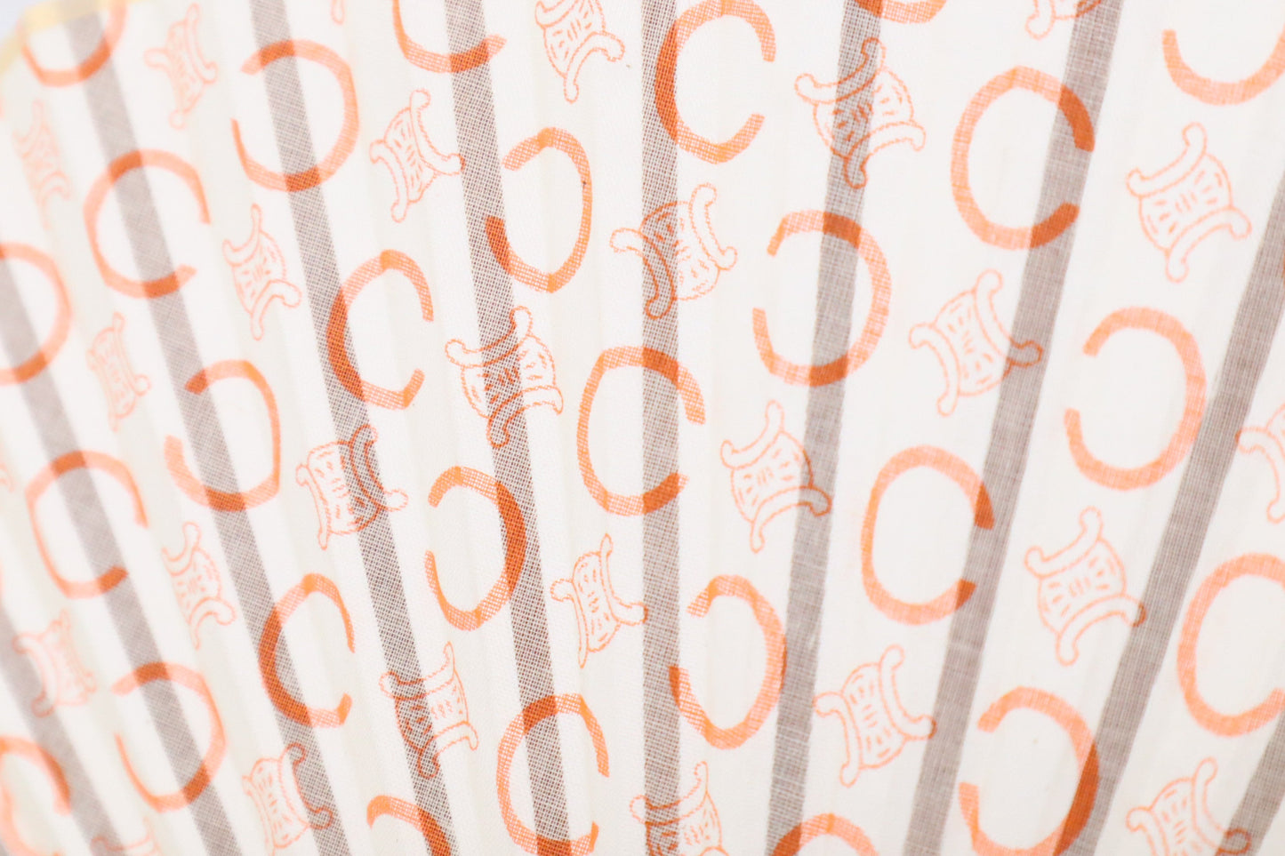 Celine Fan in Orange and Brown