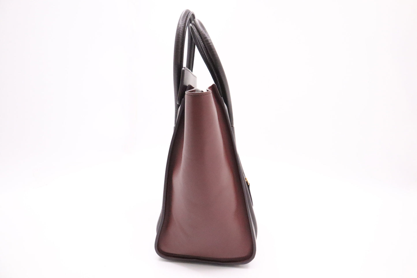 Celine Micro Luggage in Pink and Brown Leather