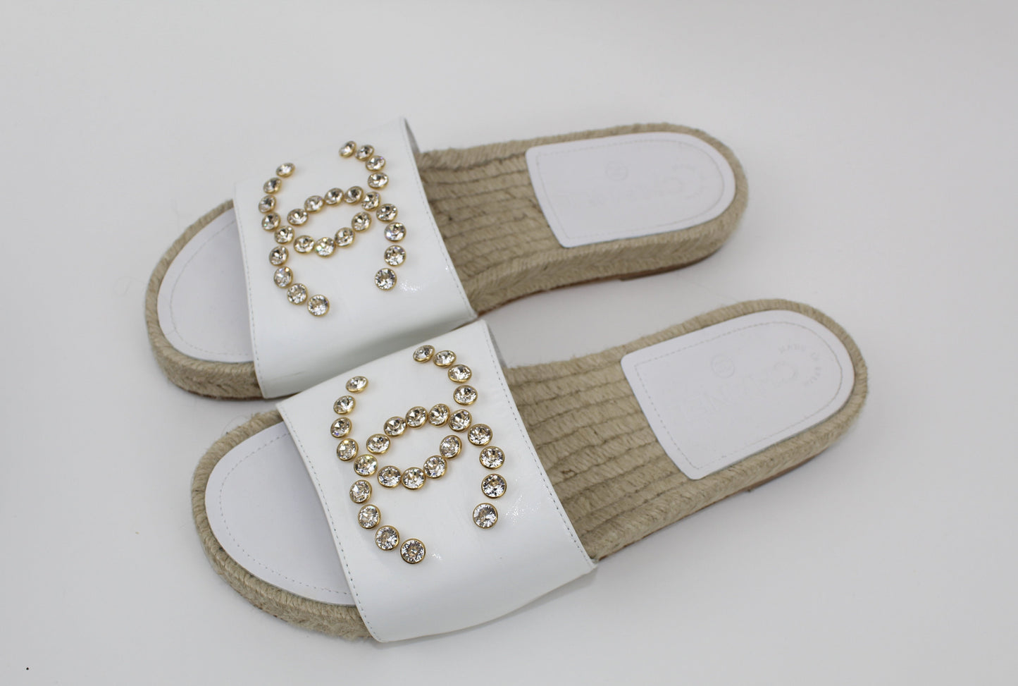 CHANEL PATENT CALFSKIN MULES