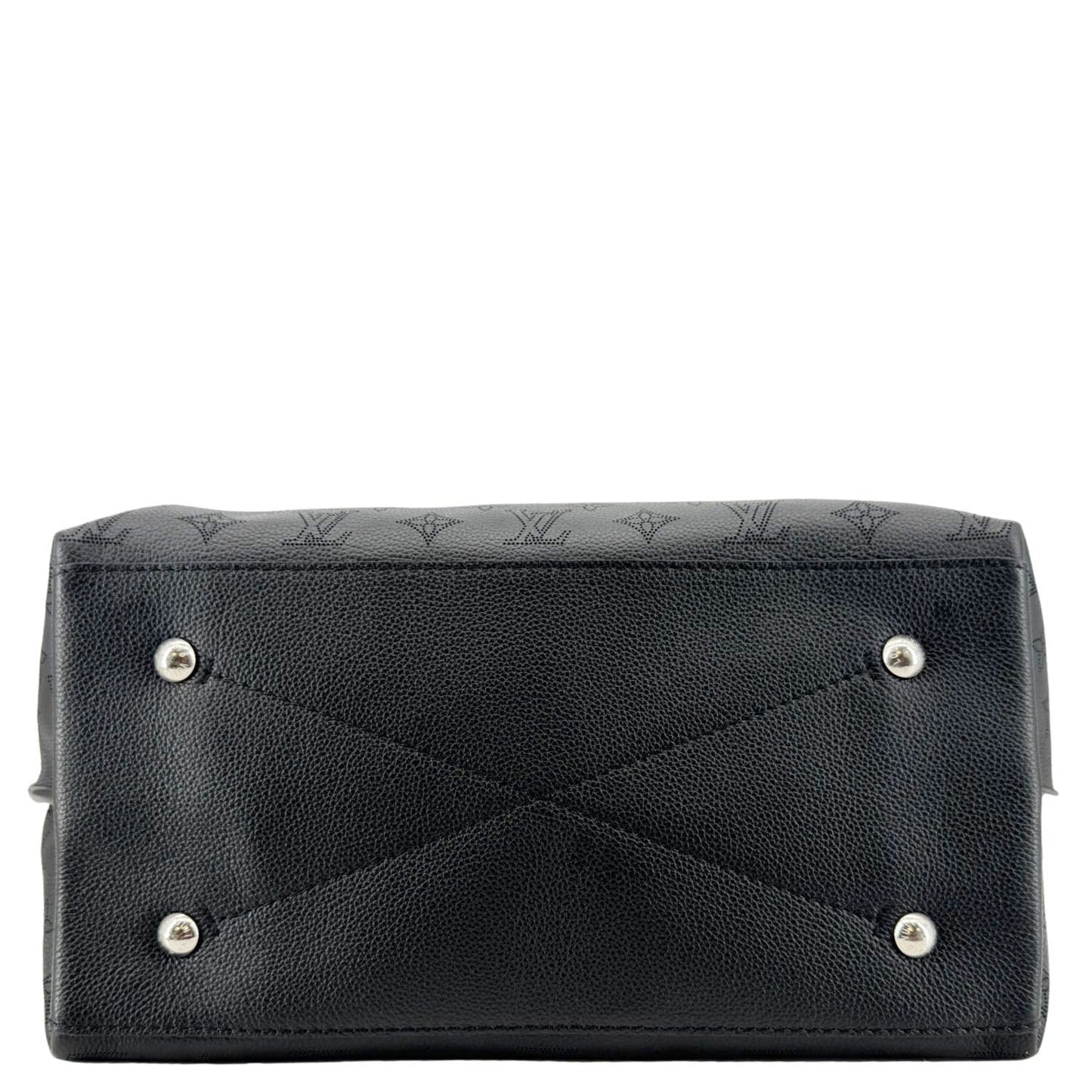 LOUIS VUITTON Carmel Mahina Leather Hobo Bag Black