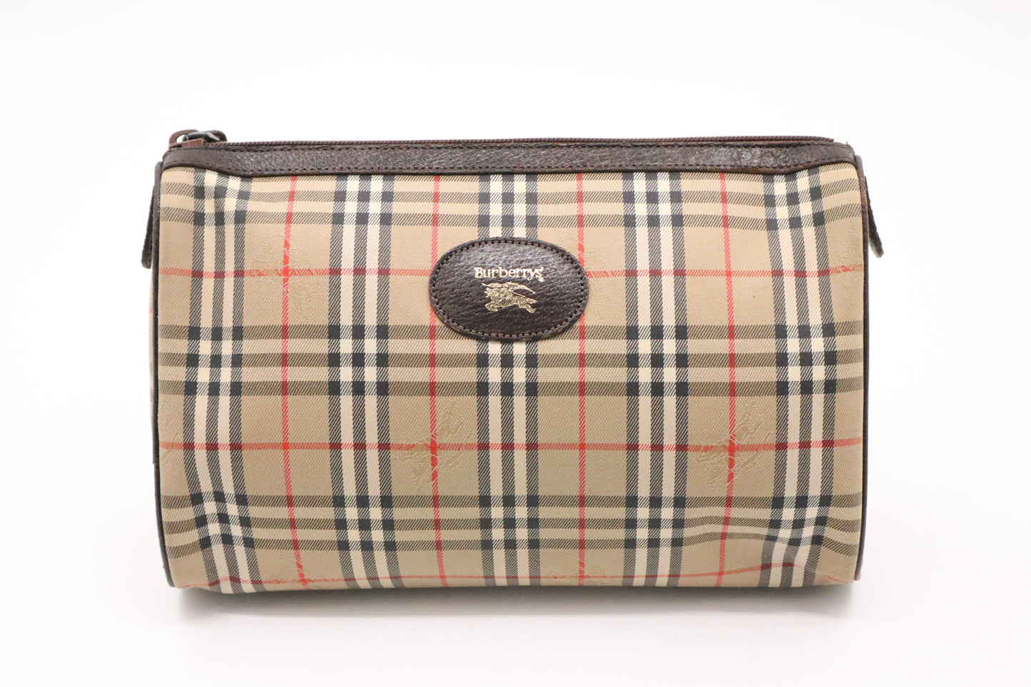 Burberry Clutch in Brown Check Canvas