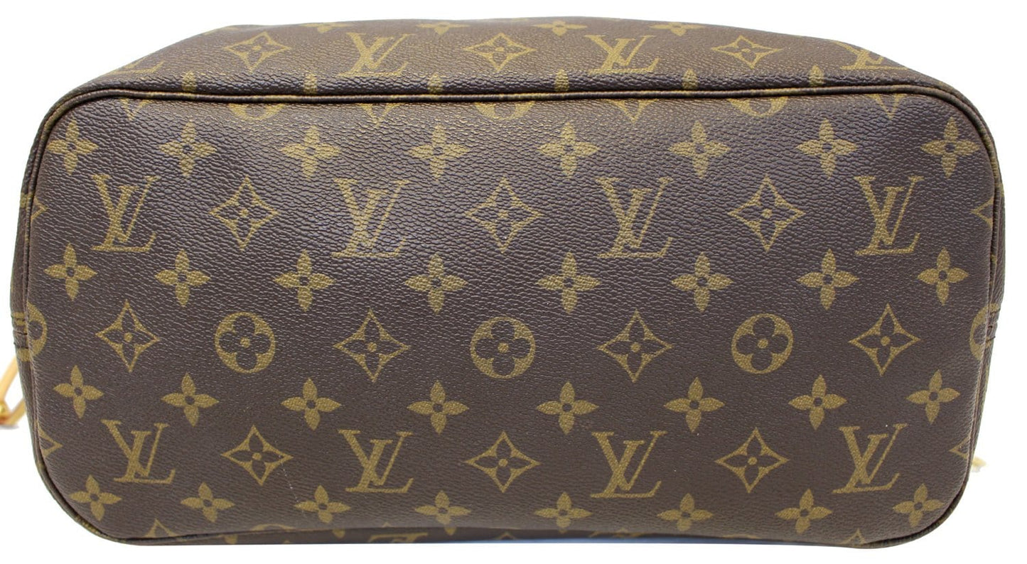 LOUIS VUITTON Neverfull MM Monogram Canvas Brown Tote Bag