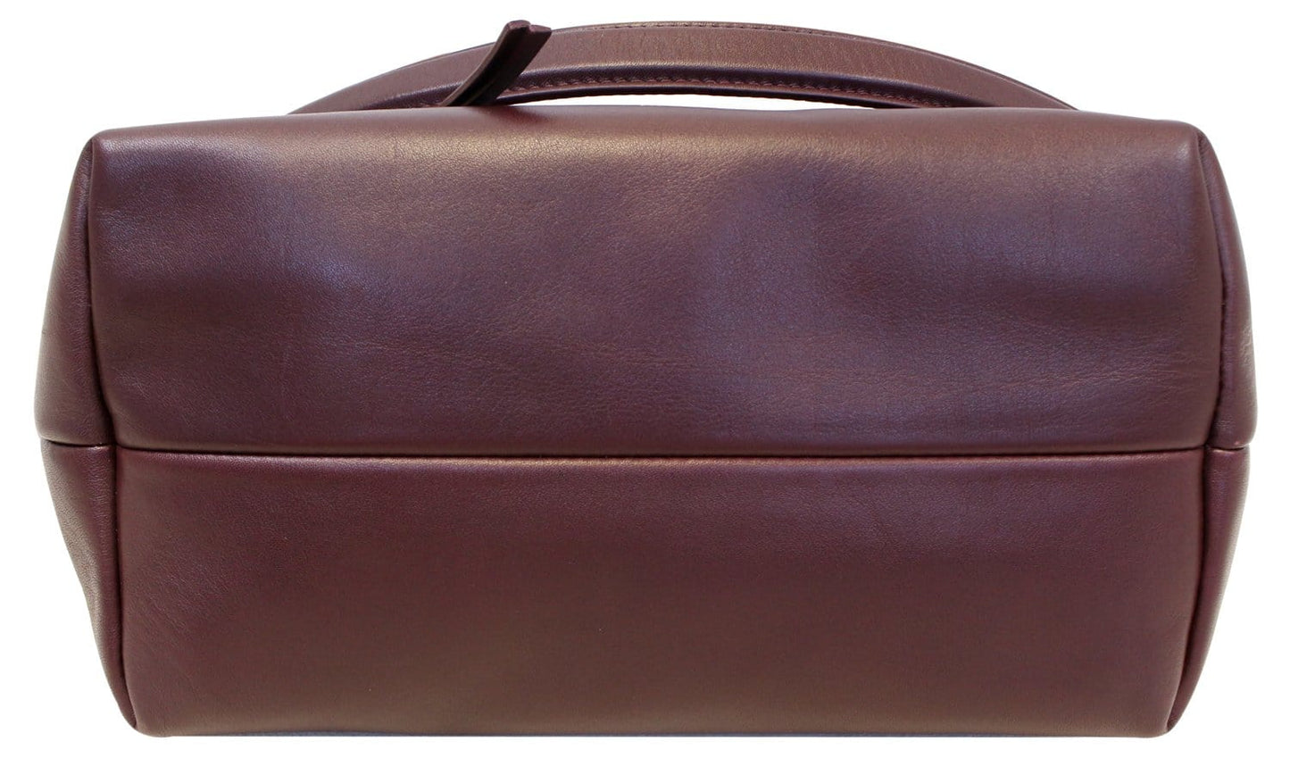 CELINE Smooth Calfskin Burgundy Flap Clasp Shoulder Bag