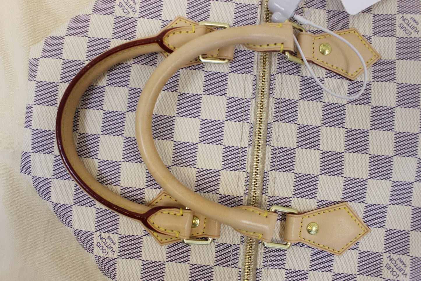 LOUIS VUITTON Speedy 30 Damier Azur Satchel Handbag