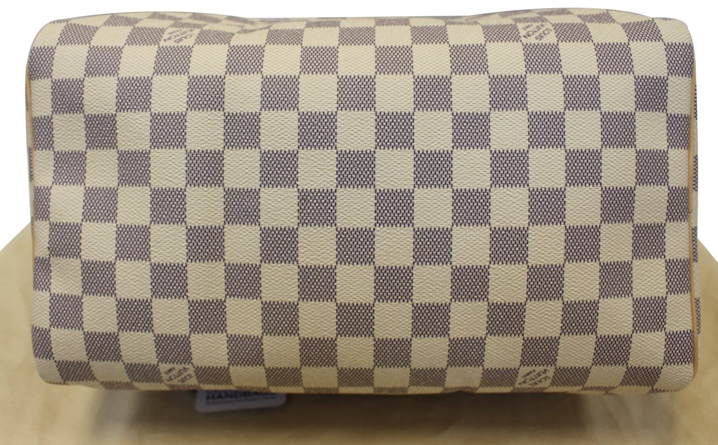 LOUIS VUITTON Speedy 30 Damier Azur Satchel Handbag