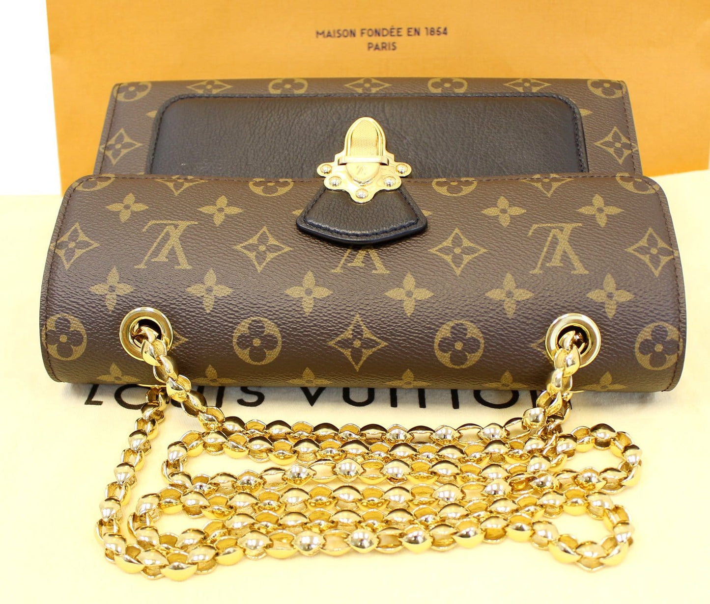 LOUIS VUITTON Monogram Canvas Noir Victoire Shoulder Bag