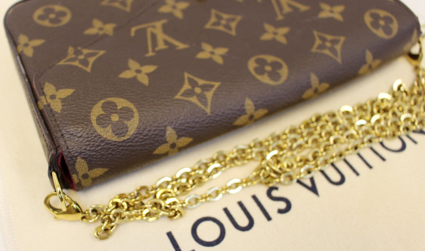 LOUIS VUITTON Monogram Canvas Pochette Felicie Crossbody Bag