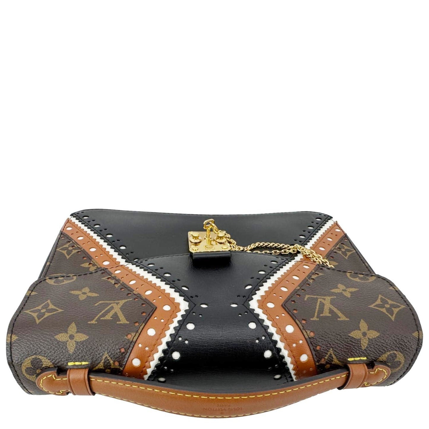 LOUIS VUITTON Metis Pochette Brogue Reverse Monogram Shoulder Bag Black
