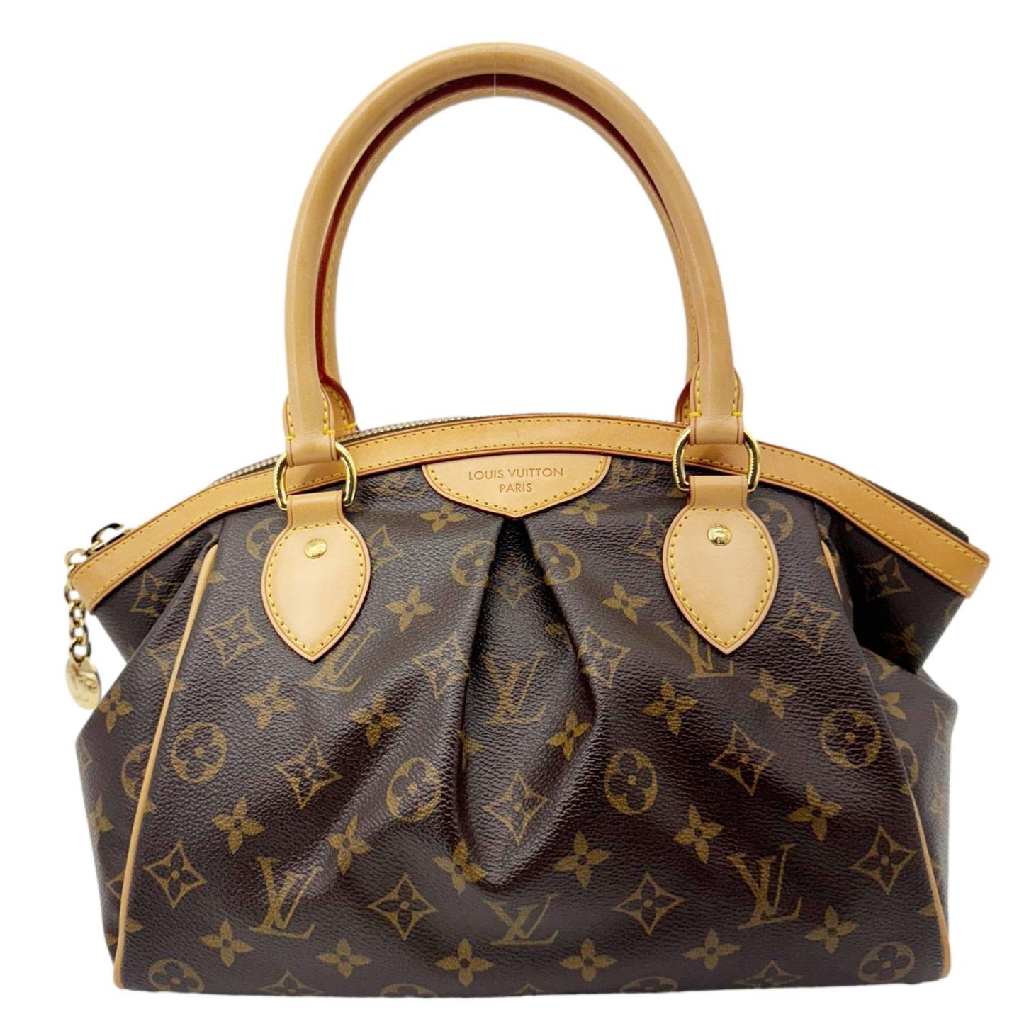 LOUIS VUITTON Tivoli PM Monogram Canvas Satchel Bag Brown