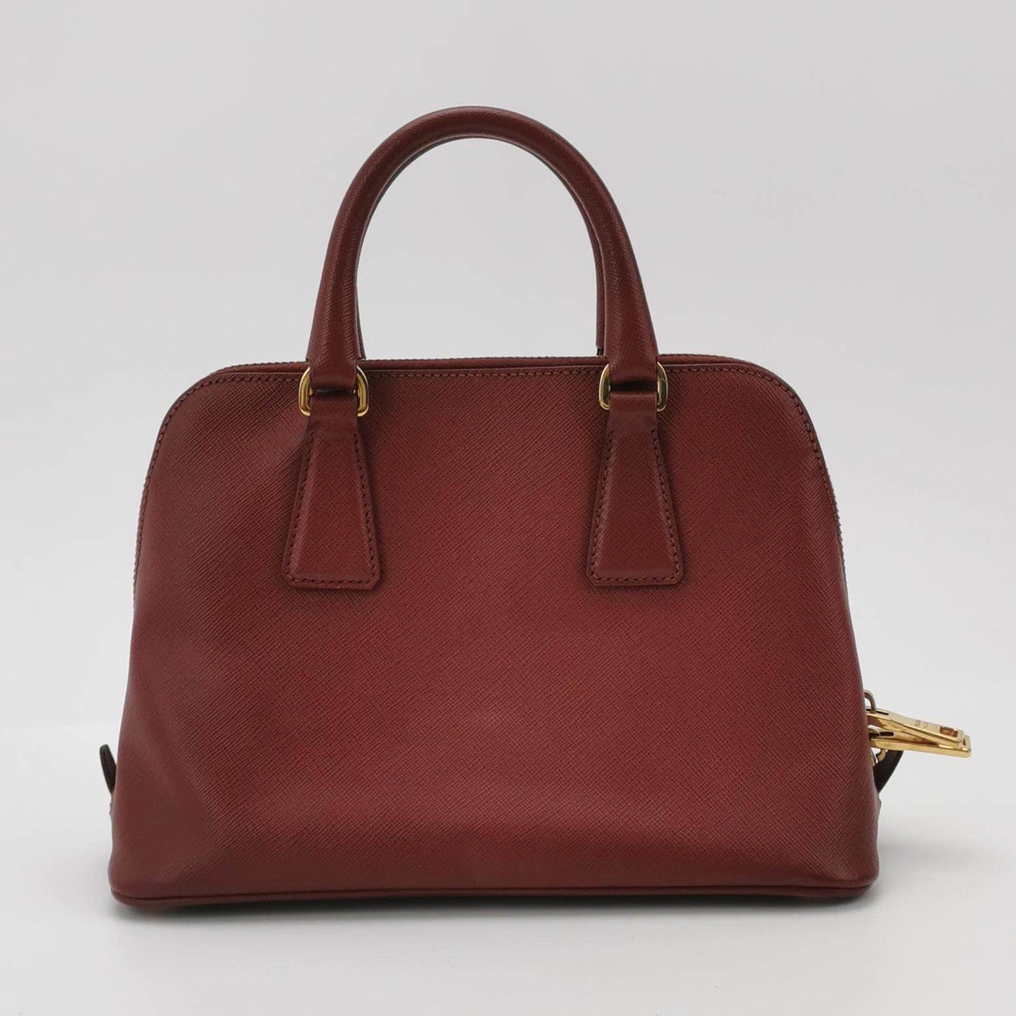 Prada Promenade Small Burgundy Leather Bag