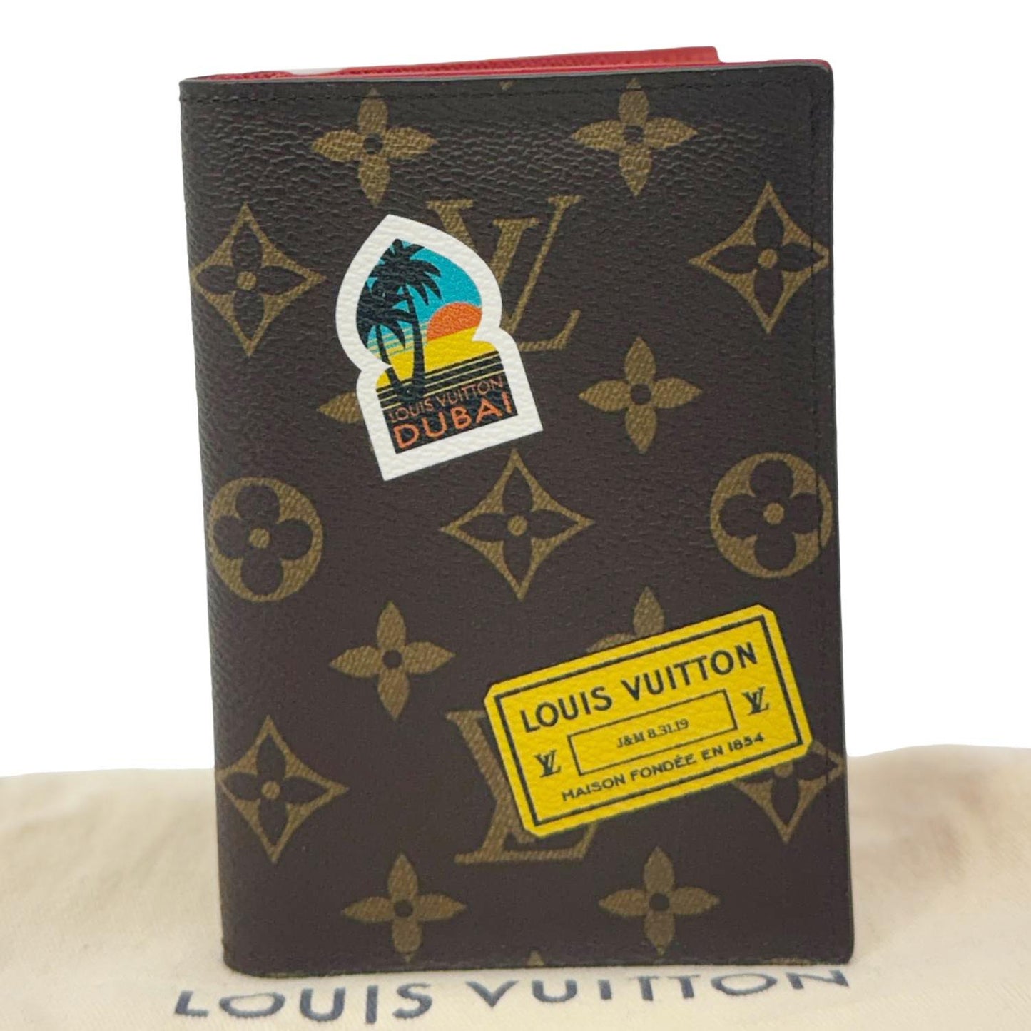LOUIS VUITTON  Passport Cover World Tour  Monogram Canvas Wallet Brown