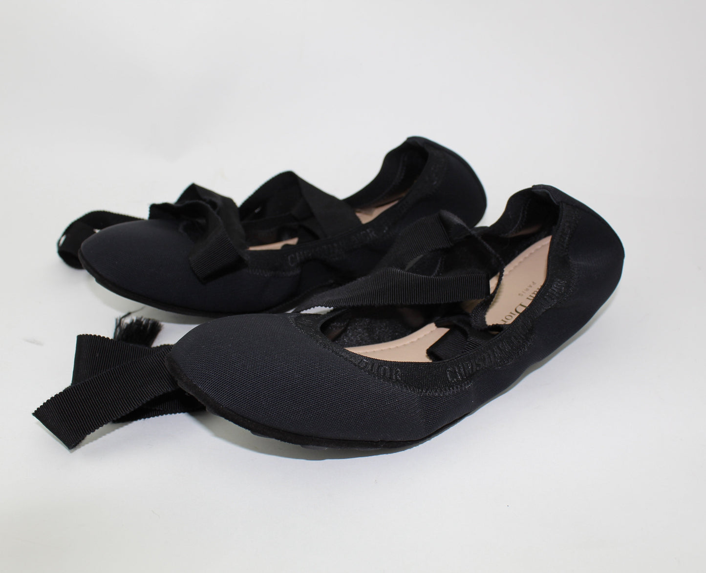 DIOR ACADEMY LACE-UP BALLERINA FLATS