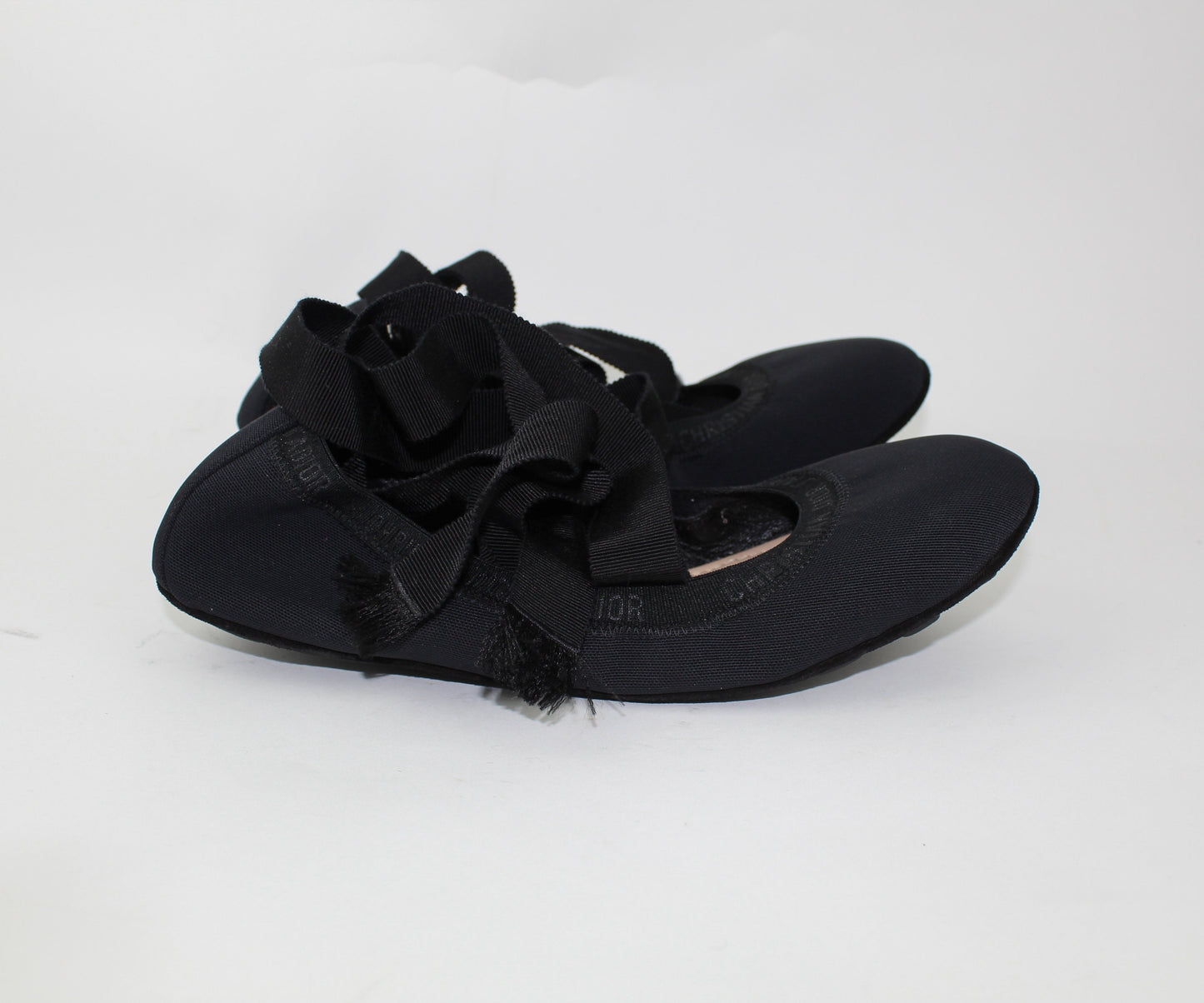 DIOR ACADEMY LACE-UP BALLERINA FLATS
