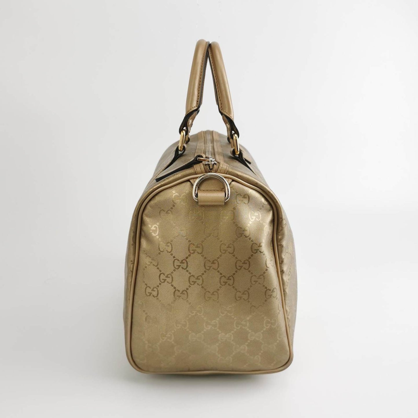 Gucci Joy Boston Bag Gold Top Handle Bag Gucci Monogram PU