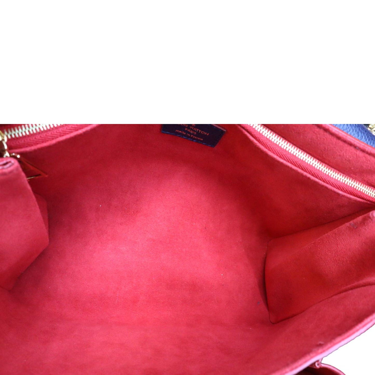 LOUIS VUITTON Vavin PM Monogram Empreinte Leather Shoulder Bag Blue