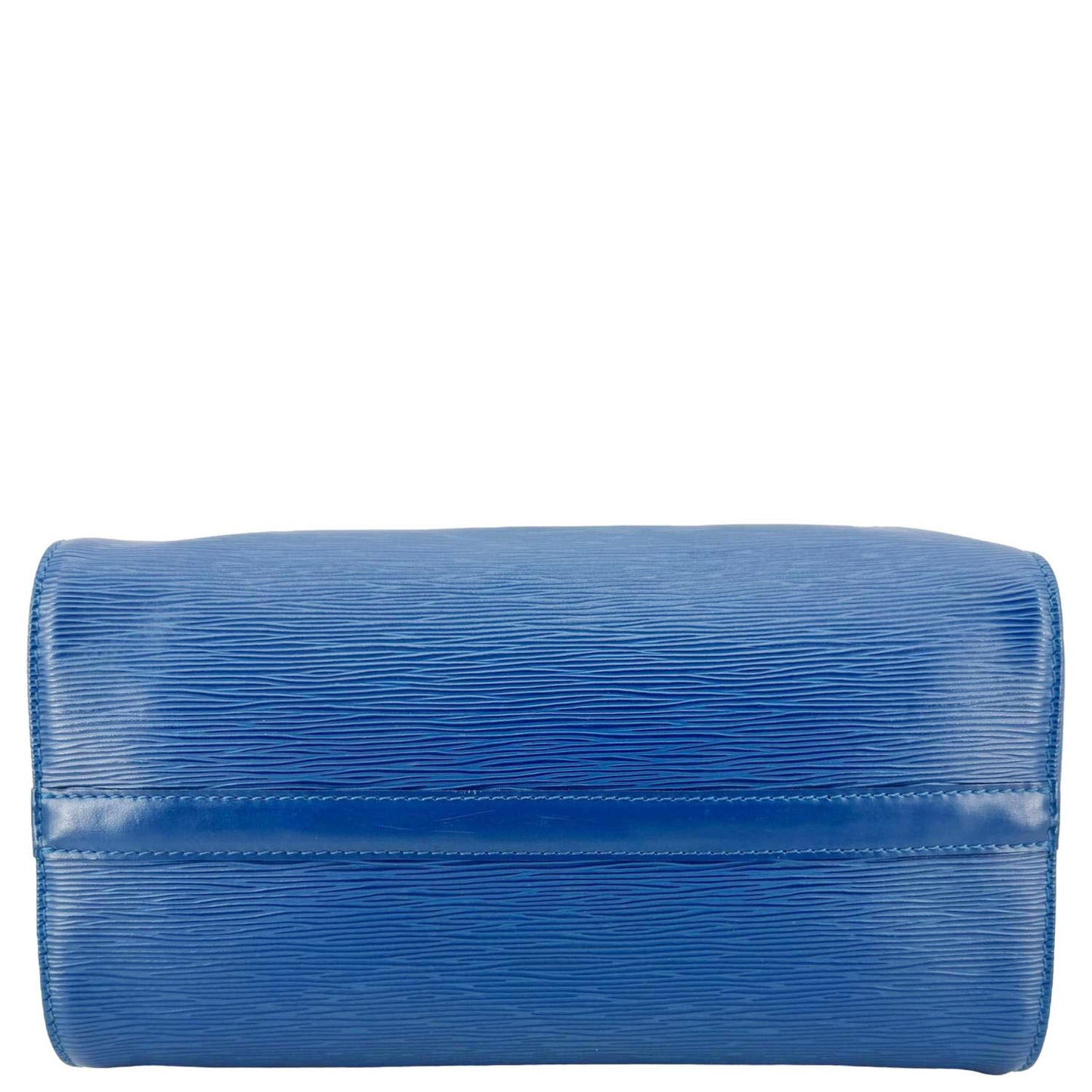 LOUIS VUITTON Speedy 30 Epi Leather Satchel Bag Blue