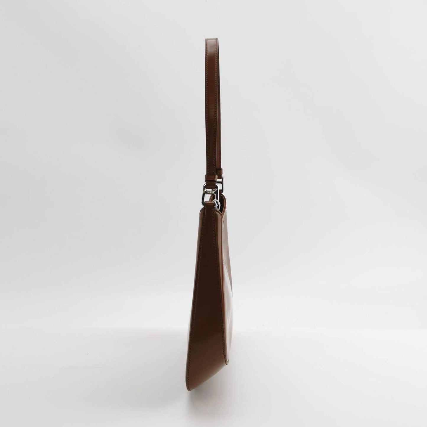 Prada Cleo Caramel Brown Brushed Leather Shoulder Bag