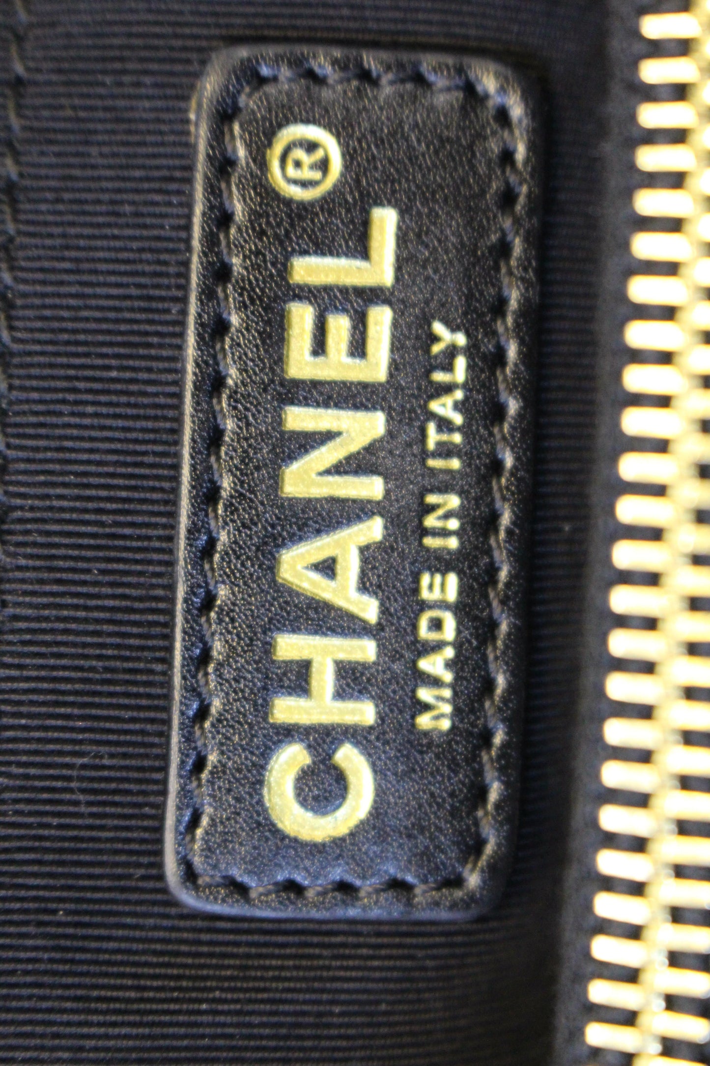 CHANEL Black Caviar Leather Grand Shopping Tote Bag