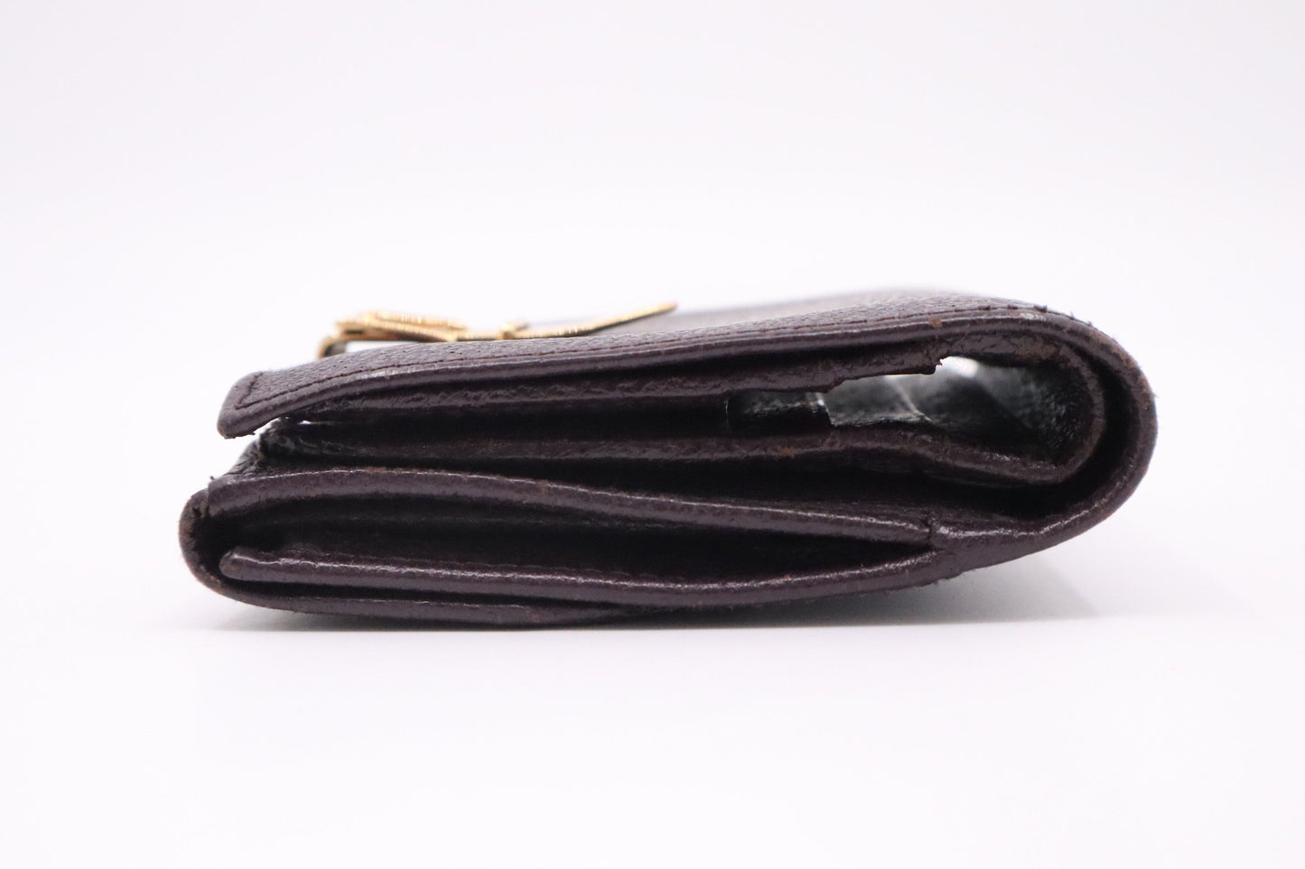 Gucci Compact Bifold Wallet in Burgundy Leather
