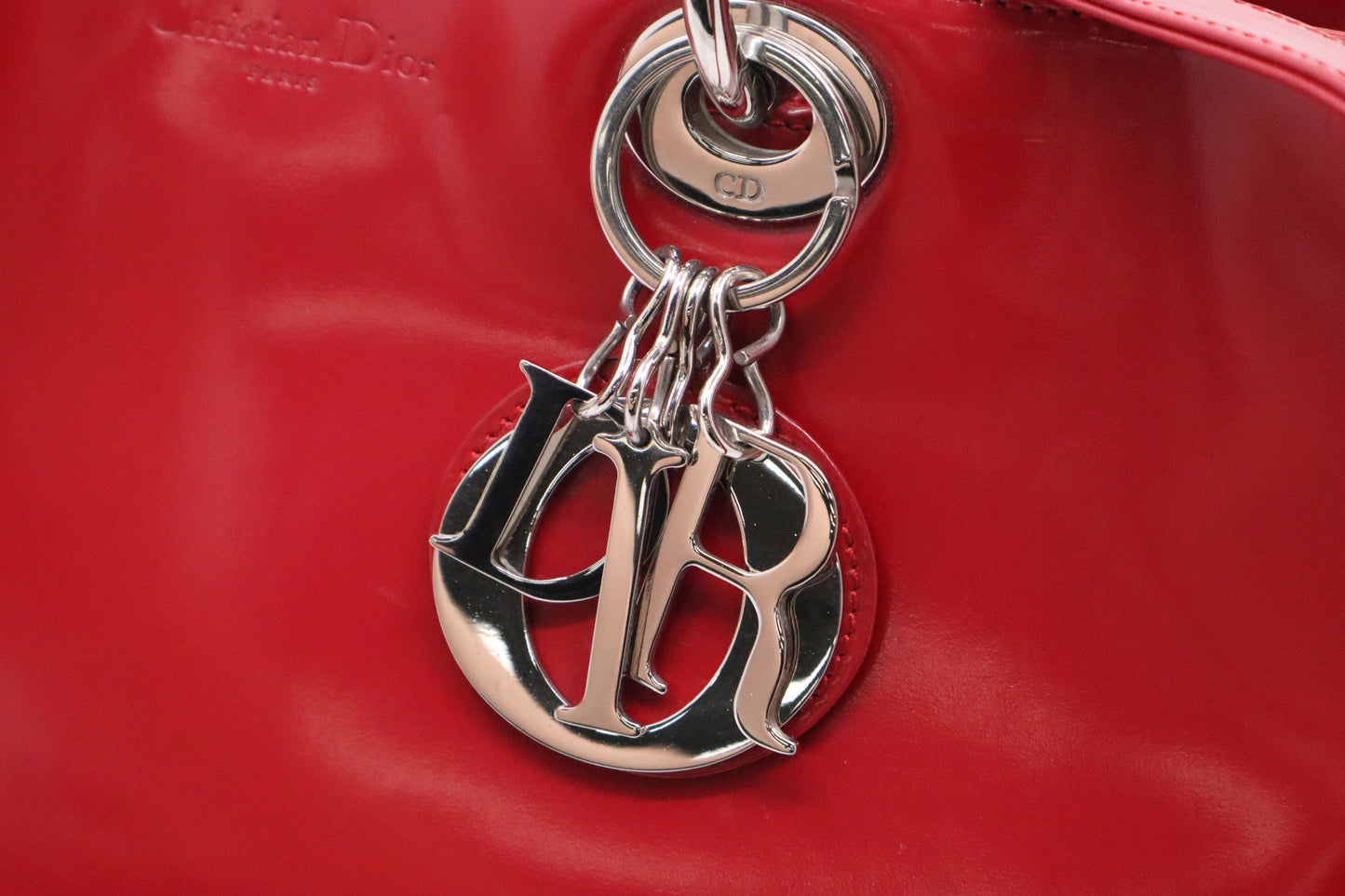 Dior Lady Dior Large in Red Leather