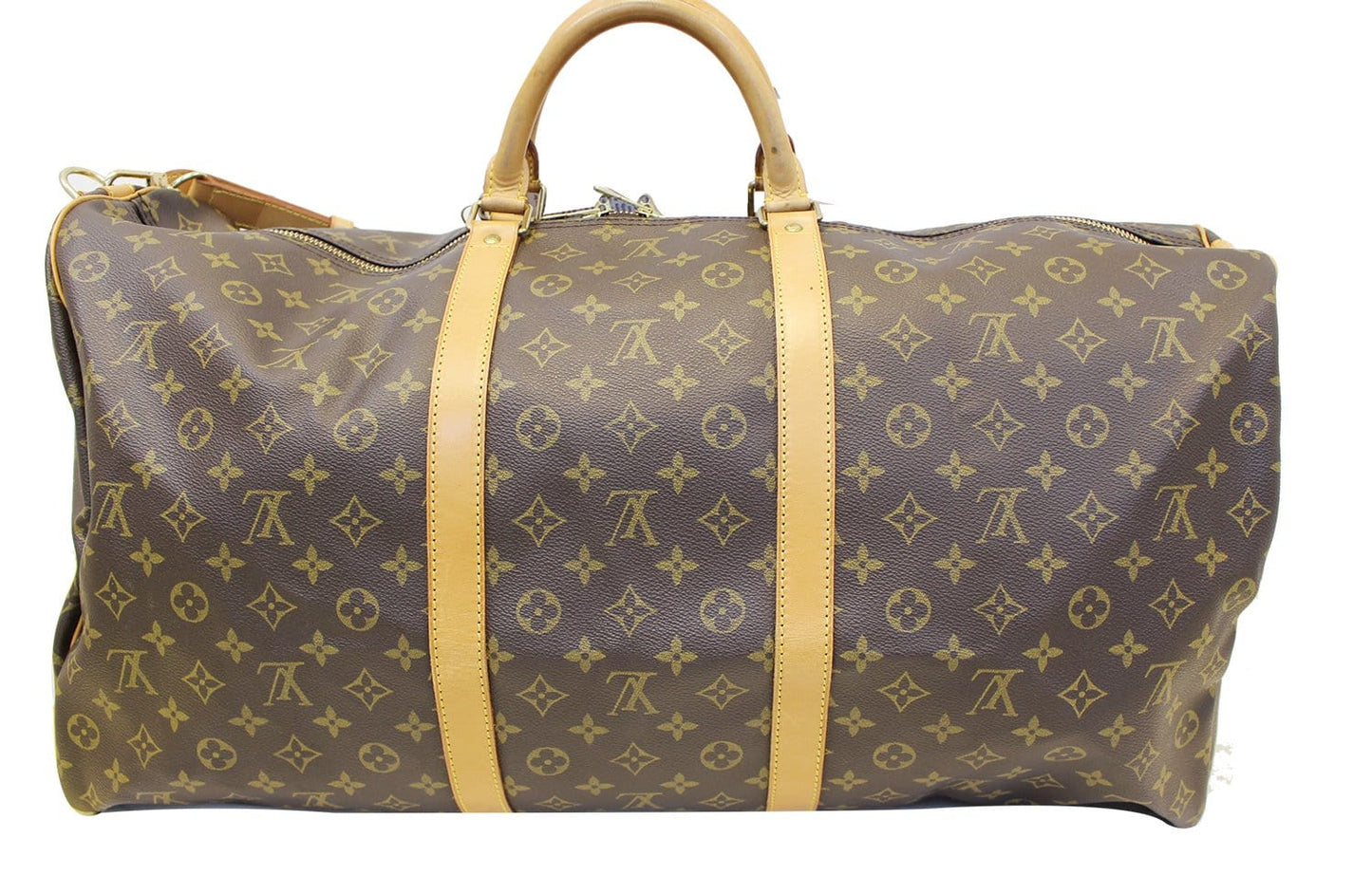 LOUIS VUITTON Monogram Canvas Keepall 60 Bandouliere Travel Bag