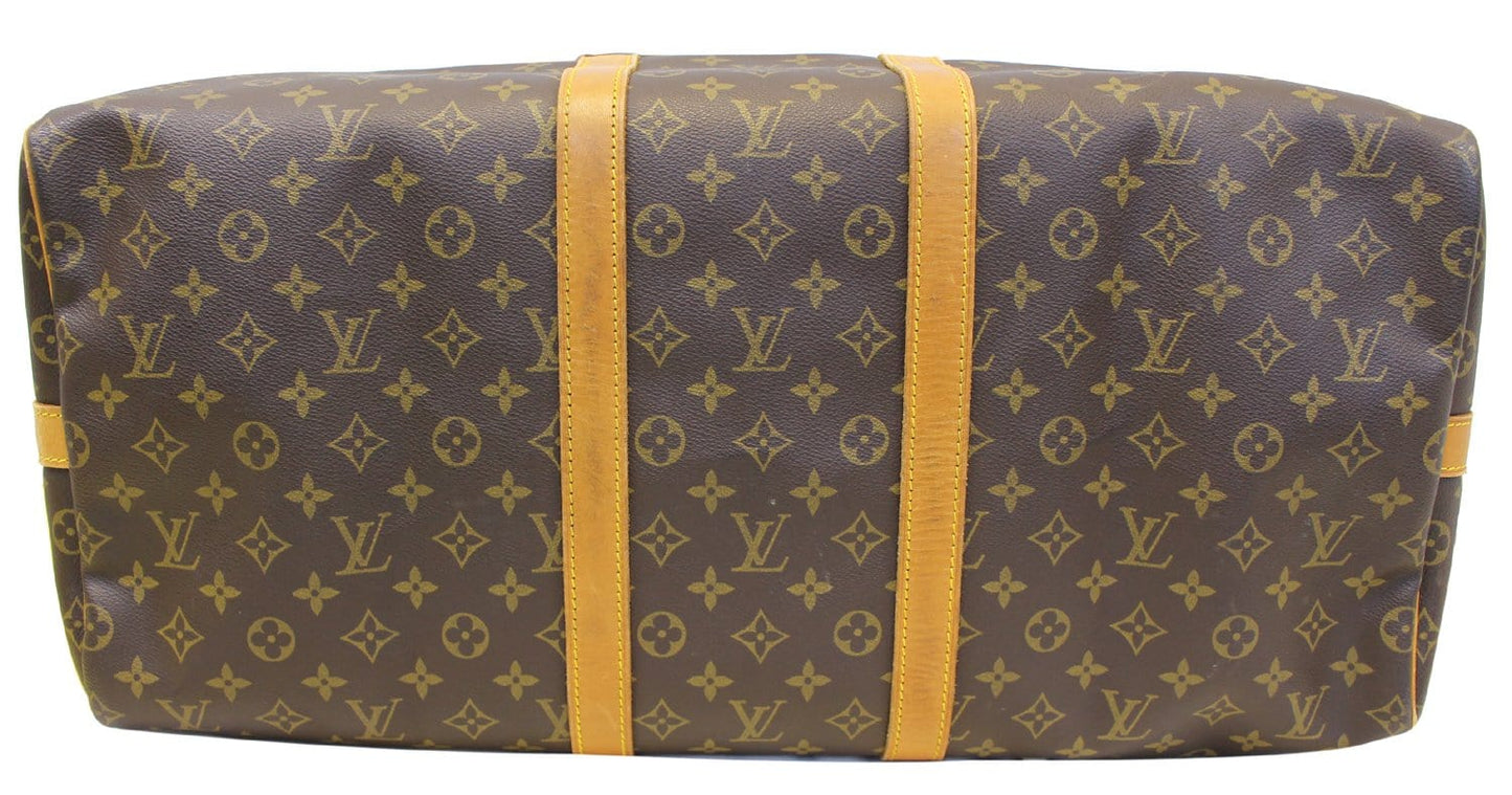LOUIS VUITTON Monogram Canvas Keepall Bandouliere 55 Travel Bag