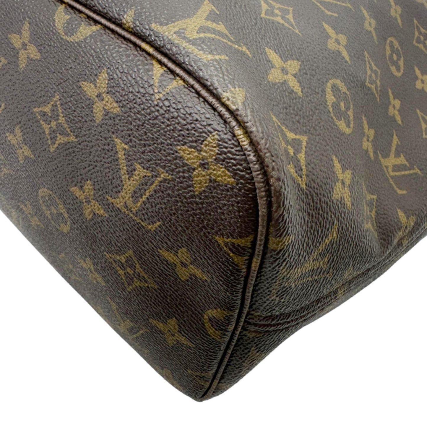 LOUIS VUITTON Neverfull MM Monogram Canvas Shoulder Bag Brown