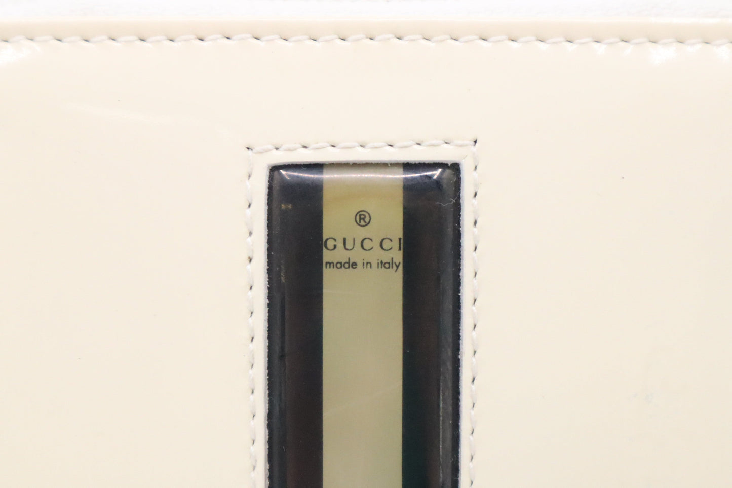 Gucci Compact Wallet in White Patent Leather