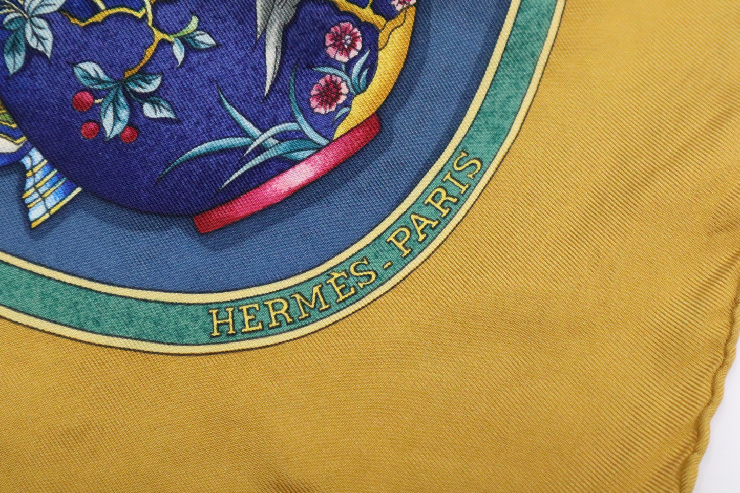 Hermes Carre 90 "Pourvu qu`on ait L`ivesse" in Blue