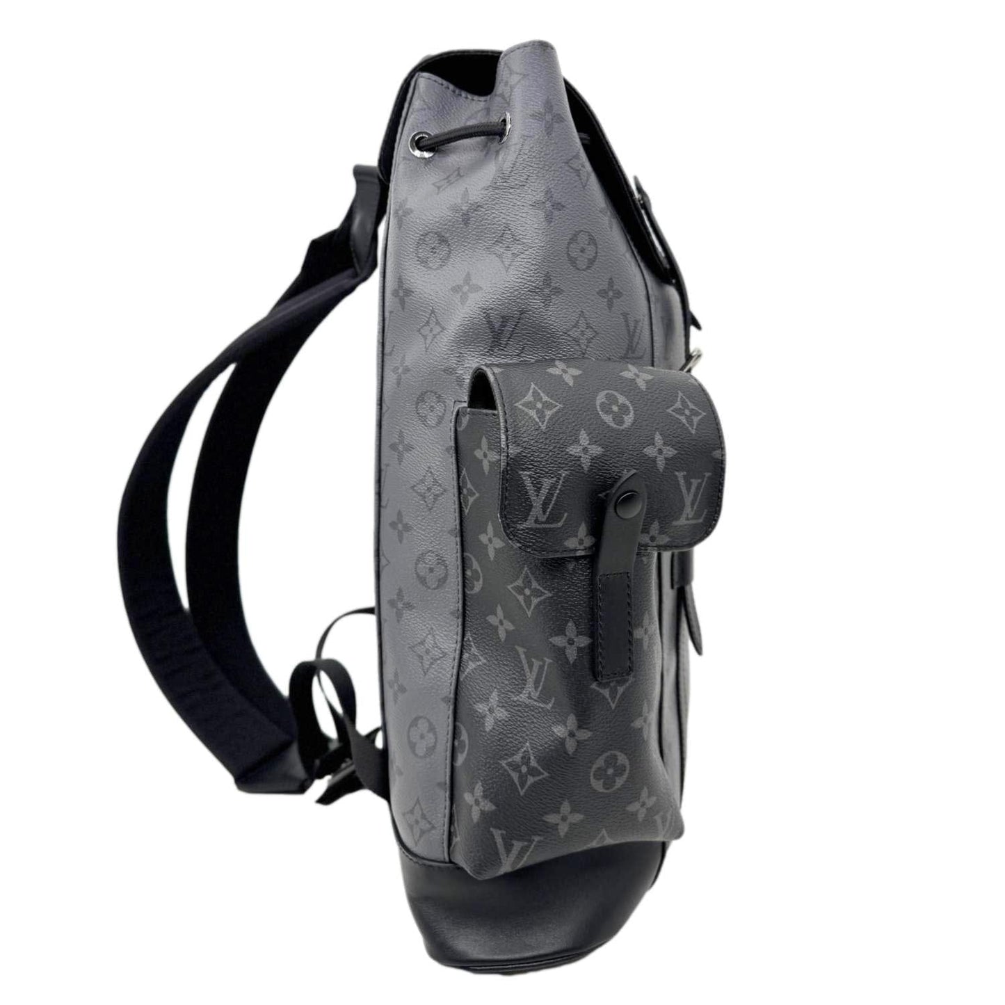LOUIS VUITTON Christopher MM Reverse Monogram Eclipse Canvas Backpack Black