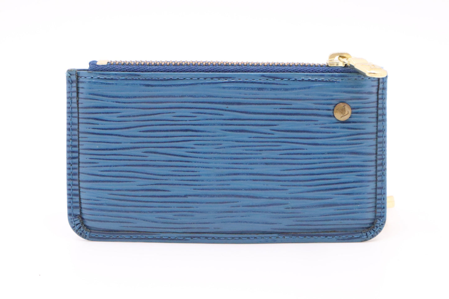 Louis Vuitton Pochette Cles in Blue Epi Leather