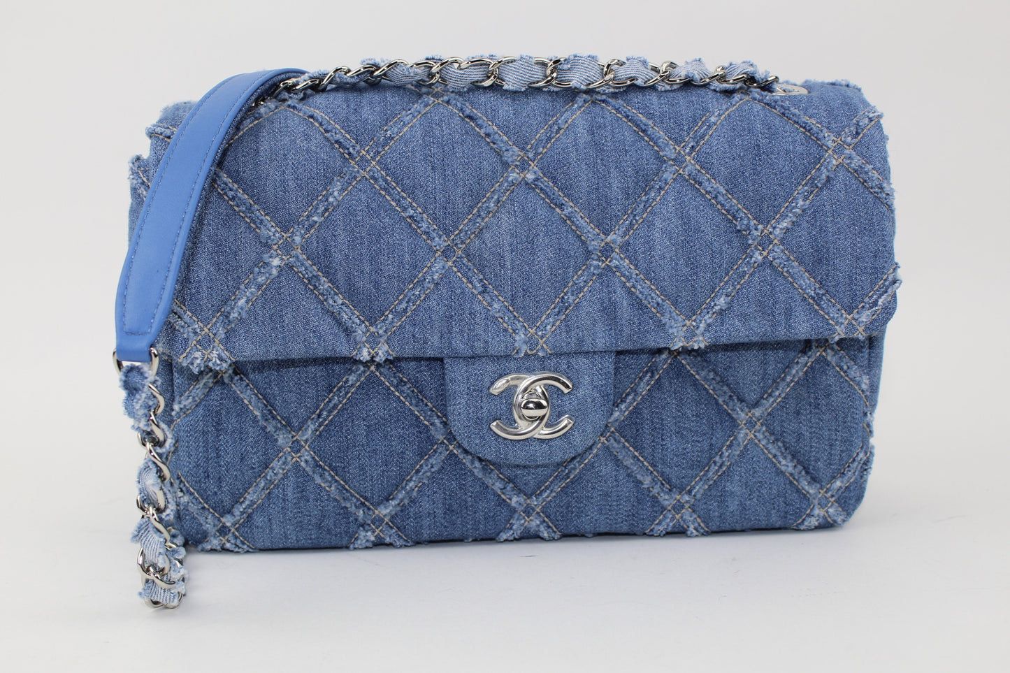 CHANEL DENIM FLAP BAG