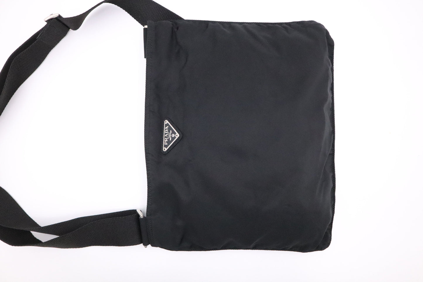 Prada Flat Crossbody in Black Nylon