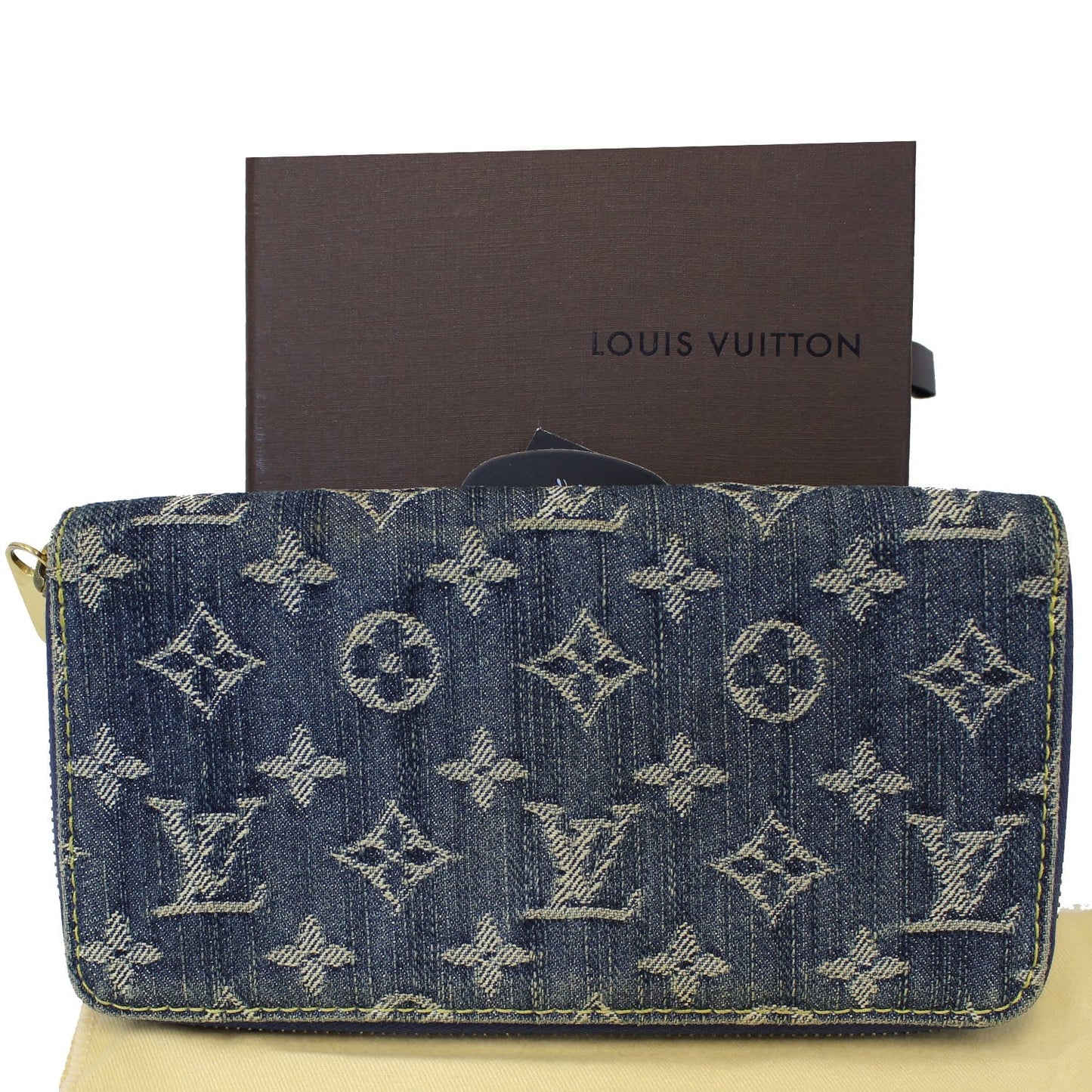 LOUIS VUITTON Blue Denim Monogram Zippy Wallet