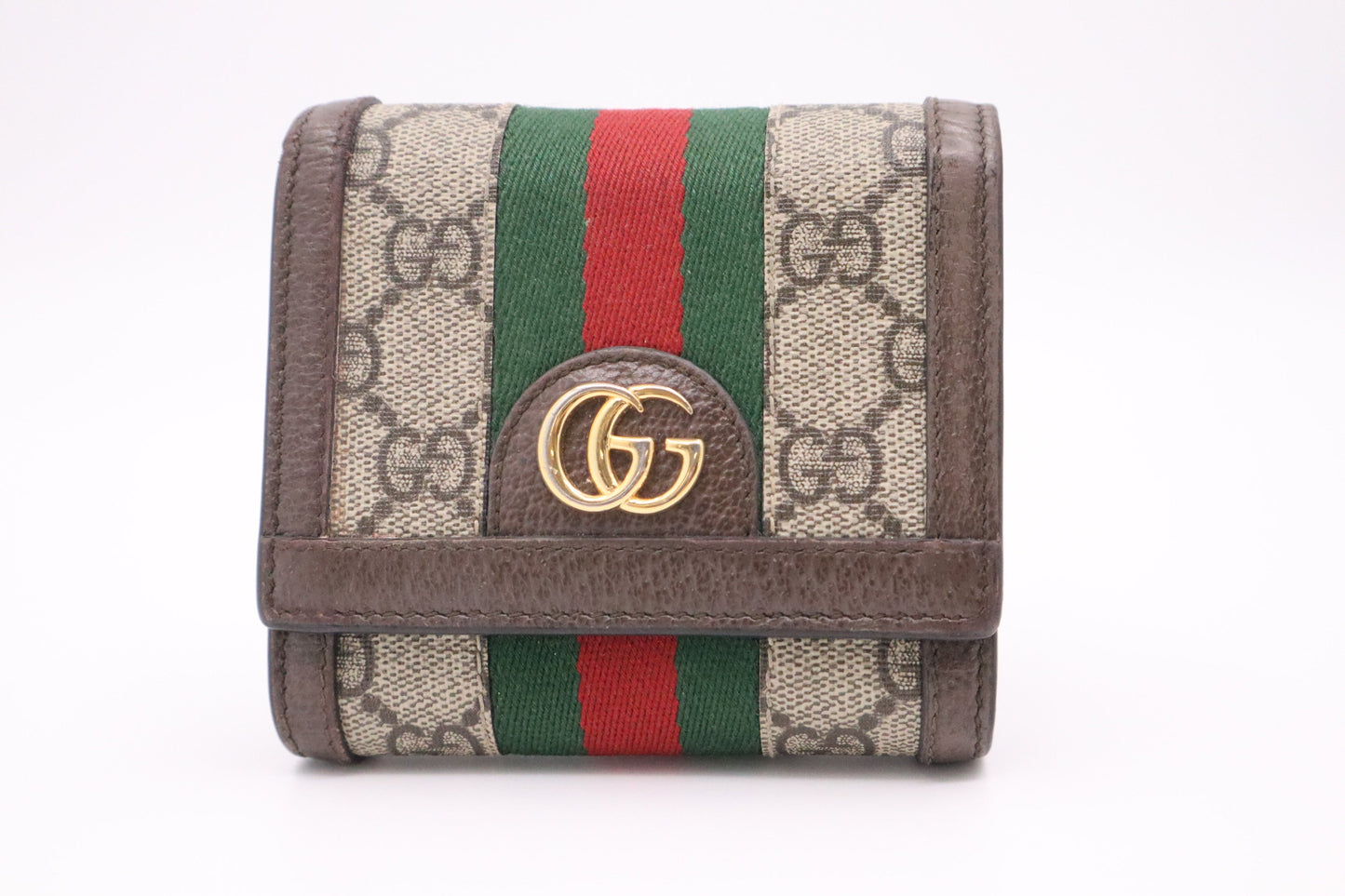 Gucci Ophidia Compact Wallet in GG Supreme Canvas