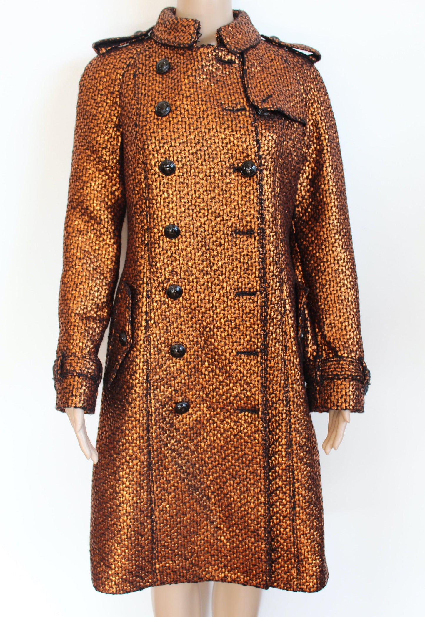 Burberry Metallic Wool Coat (Very Rare)