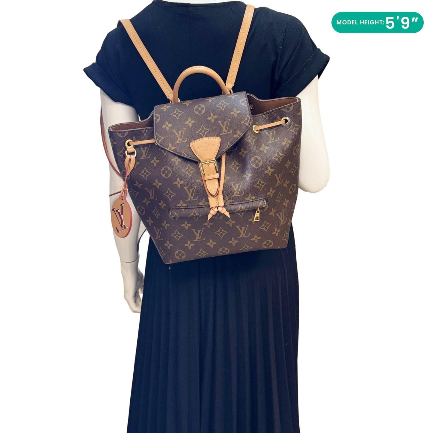 LOUIS VUITTON Montsouris PM Monogram Canvas Backpack Brown